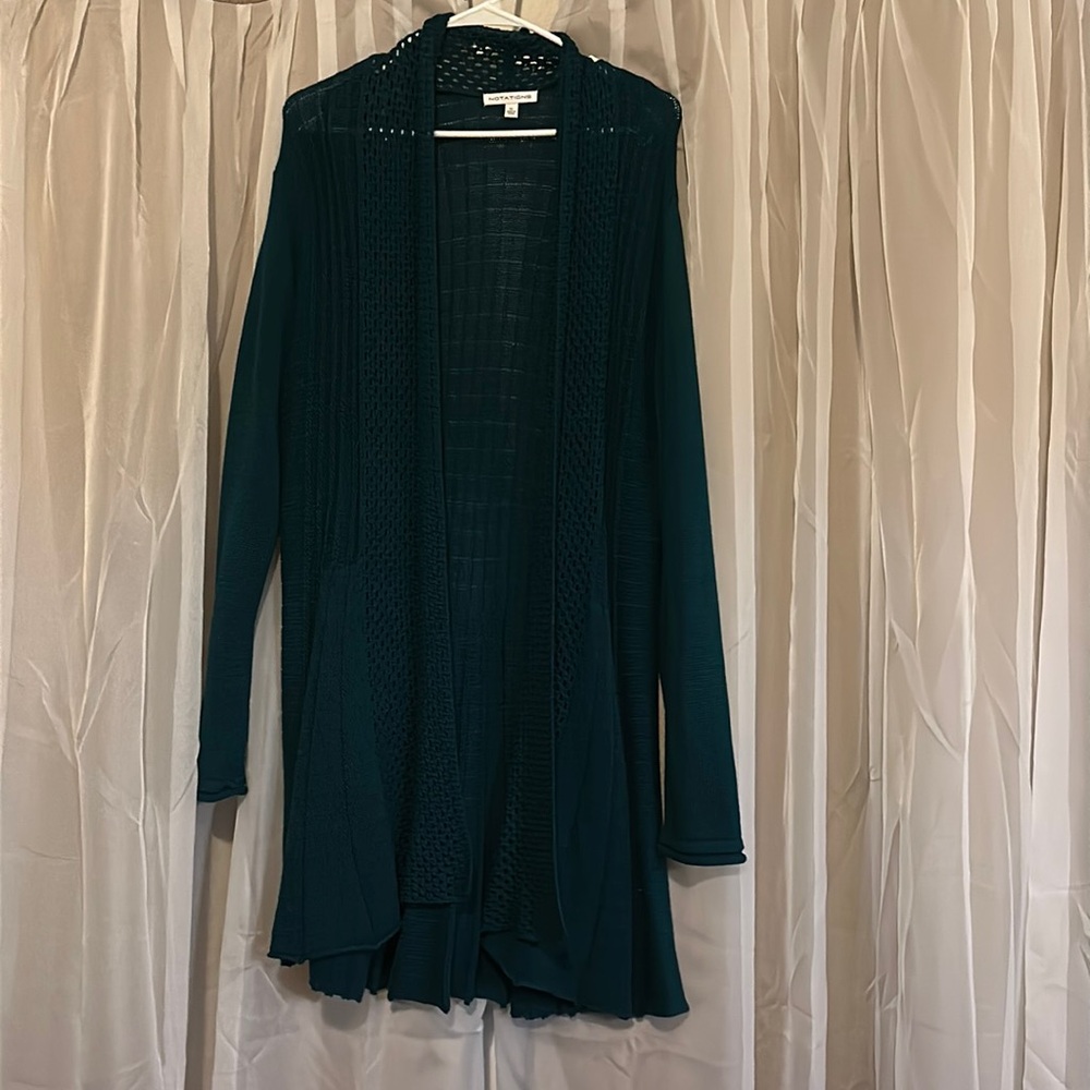 Plus Size Women's Simple
Solid Color Long Sleeve Open Front Knit
Cardigan
